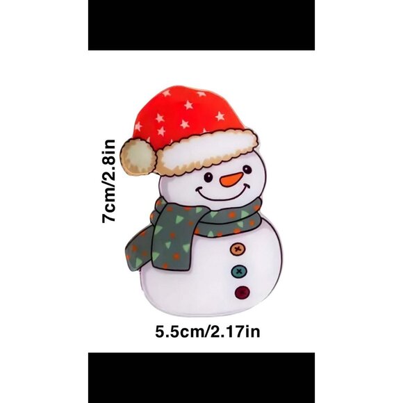 CARTOON SNOWMAN CLAW CLIP - Picture 8 of 8